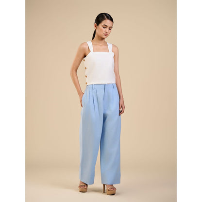 ORIGANI Blue Cornflower Trouser