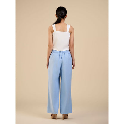 ORIGANI Blue Cornflower Trouser