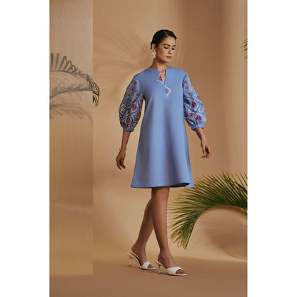 ORIGANI Blue Rainforest Dress
