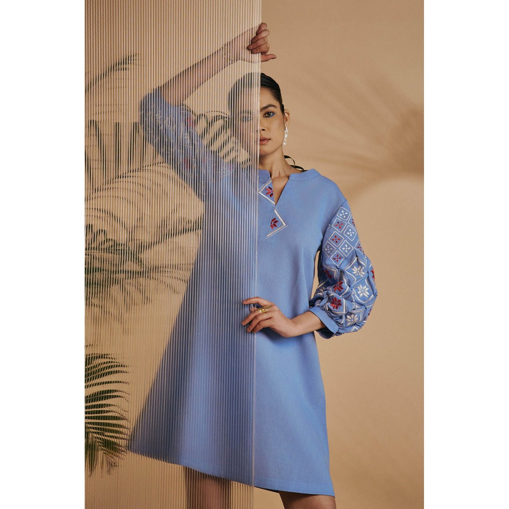 ORIGANI Blue Rainforest Dress