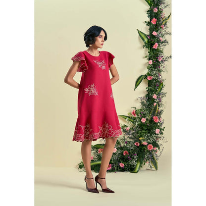 ORIGANI Red Serene Dress