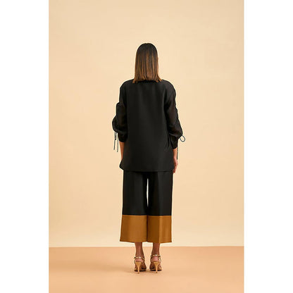 ORIGANI Black Ginkgo Black Shirt