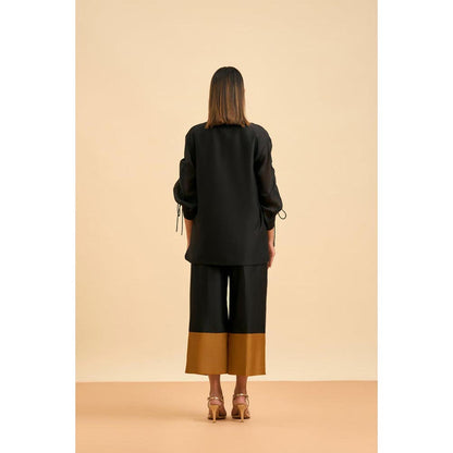 ORIGANI Black Ginkgo Pants