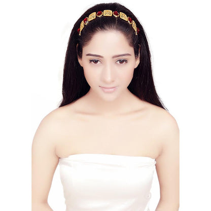 ORNAMAAS Red Ruby Rock Hair Band