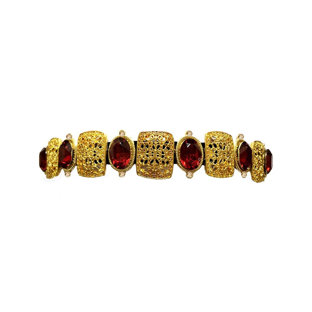 ORNAMAAS Red Ruby Rock Hair Band