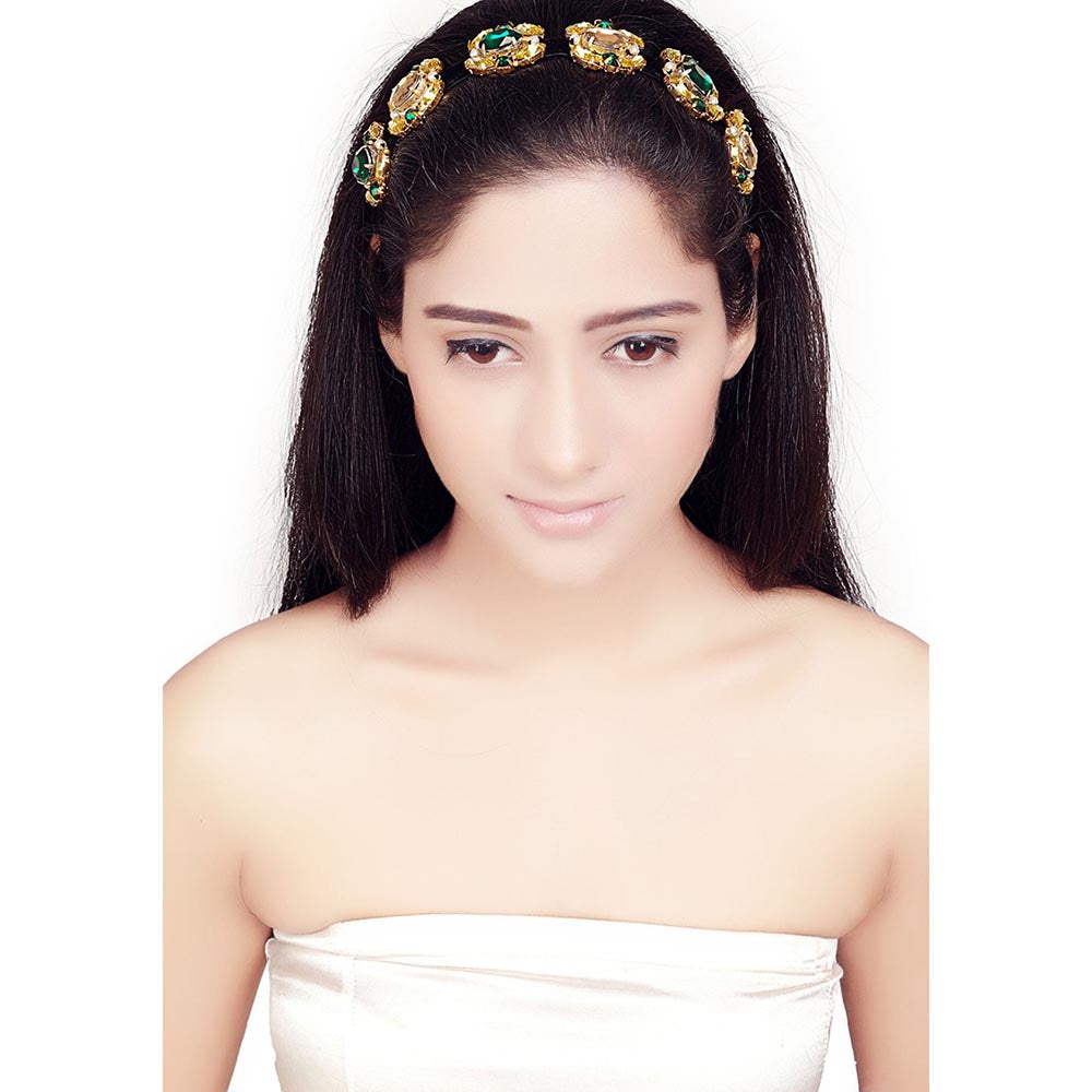 ORNAMAAS Rapunzel Emerald Green Hair Band