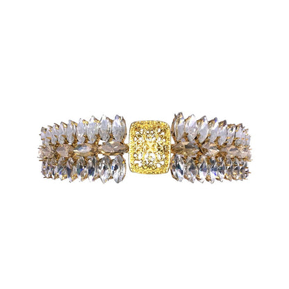 ORNAMAAS Princess White Crystal Marquis Hair Band