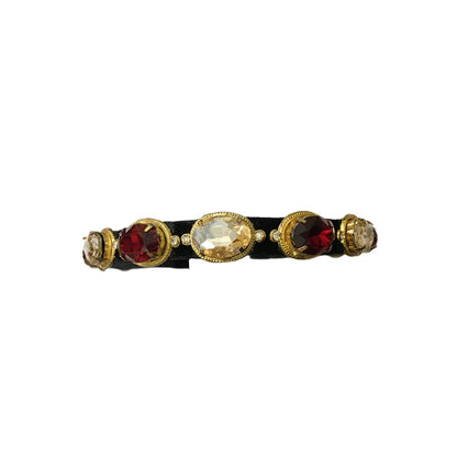 ORNAMAAS Gold Plated Red Hairbnad