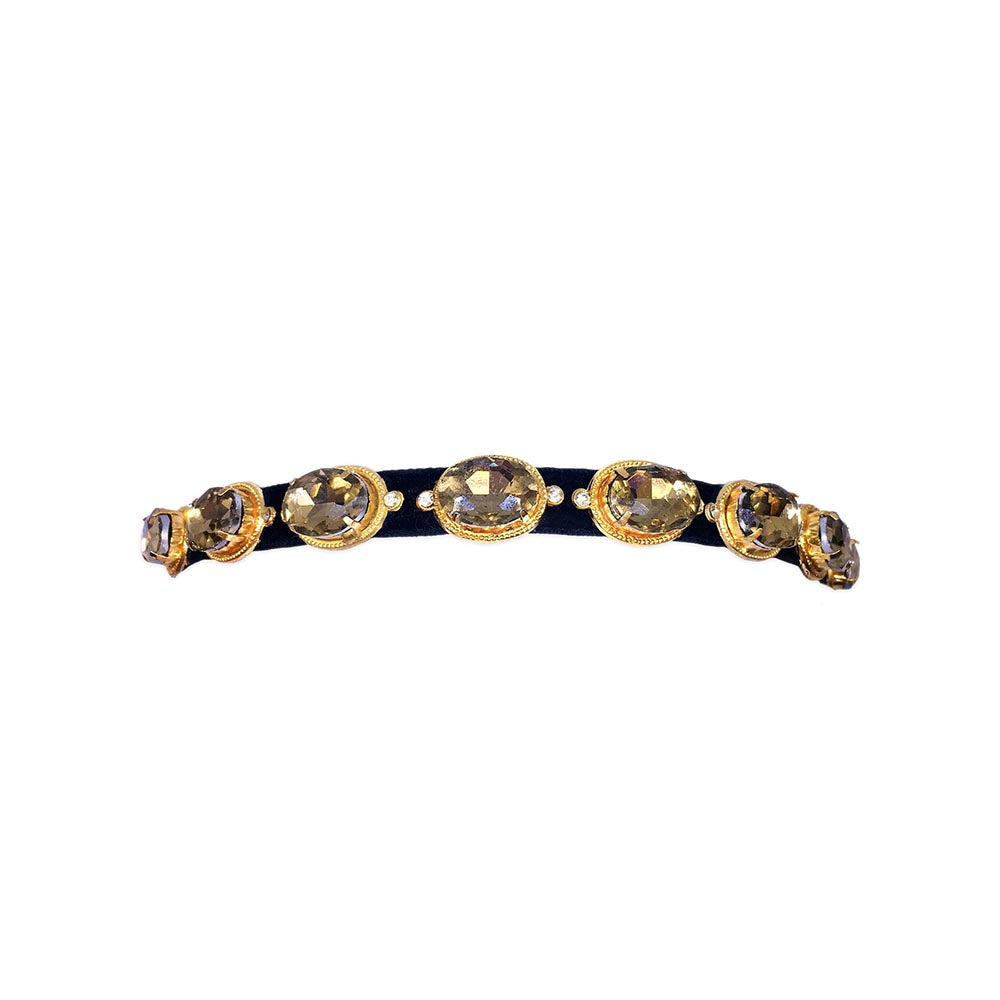 ORNAMAAS Gold Gun Metal Hexagun Hair Band