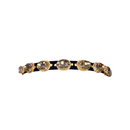 ORNAMAAS Gold Gun Metal Hexagun Hair Band