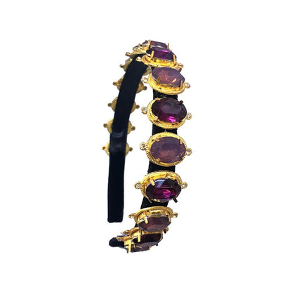 ORNAMAAS Micheal Purple Cyclamen Opal Hair Band