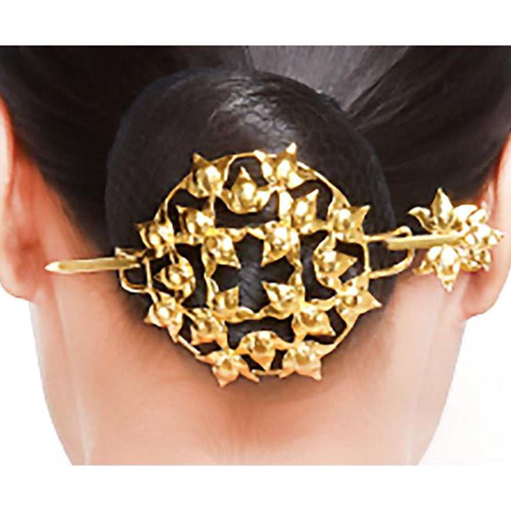 ORNAMAAS Gold-Plated Lotus Radial Fleur Juda Pin