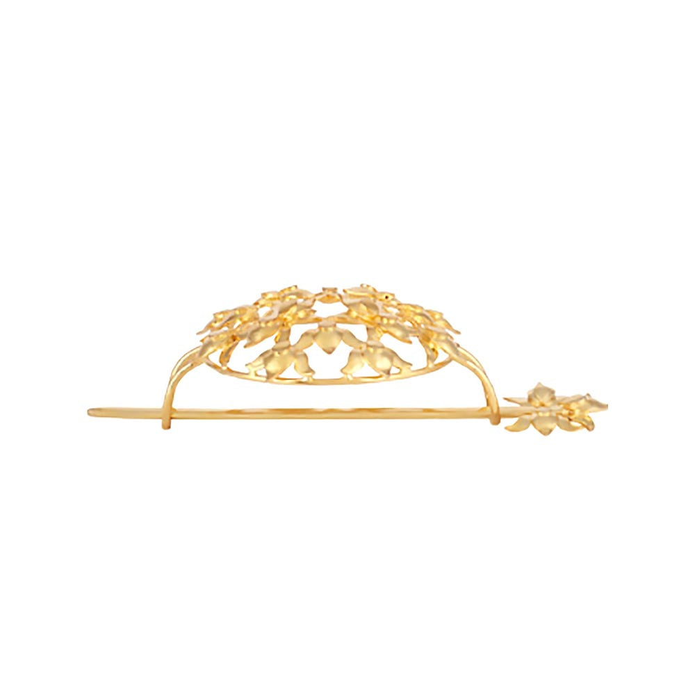 ORNAMAAS Gold-Plated Lotus Radial Fleur Juda Pin