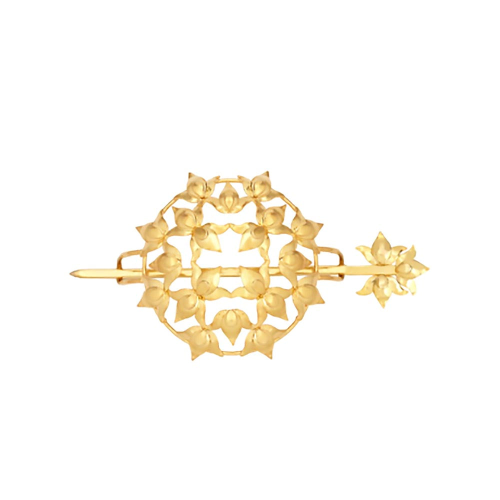 ORNAMAAS Gold-Plated Lotus Radial Fleur Juda Pin