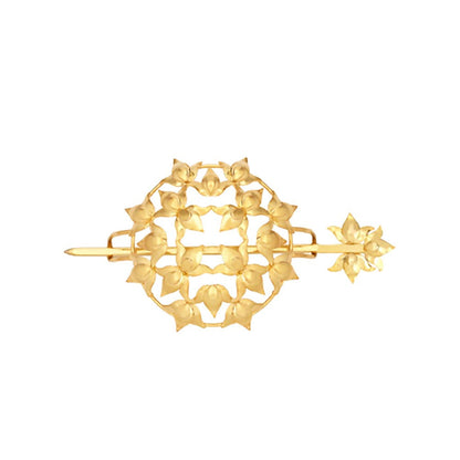 ORNAMAAS Gold-Plated Lotus Radial Fleur Juda Pin