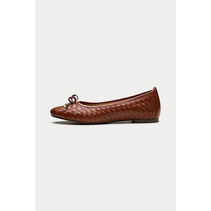 Oroh Brown Low Top Pair Of Ballerinas