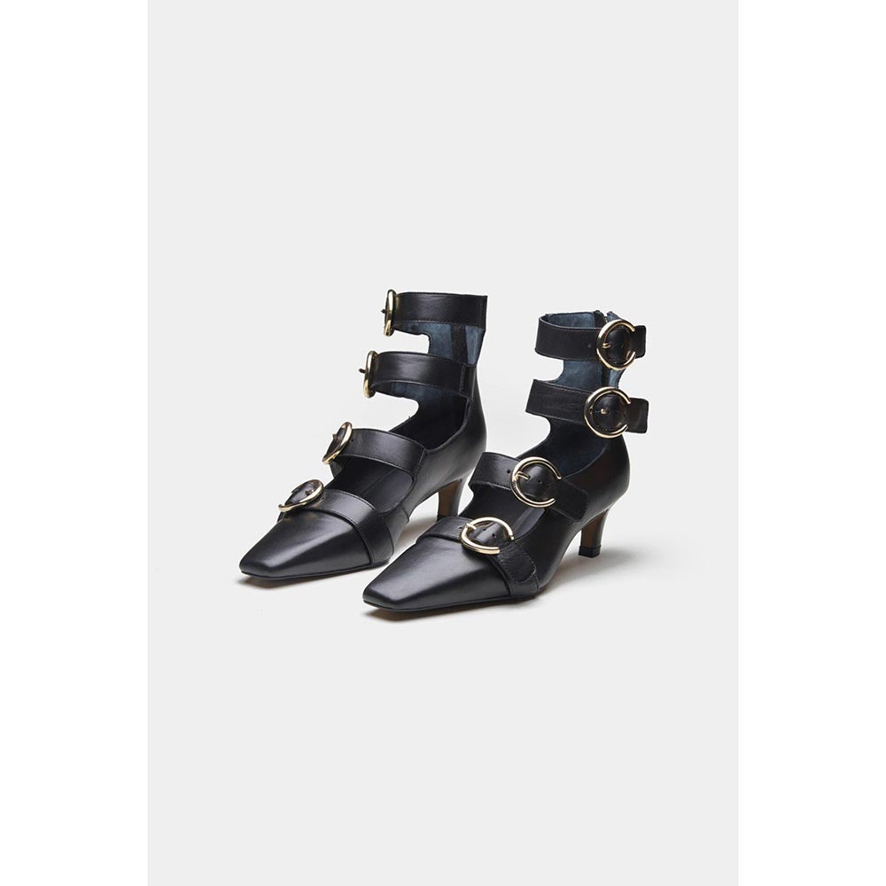 Oroh Women Black Mariana Kitten Heels