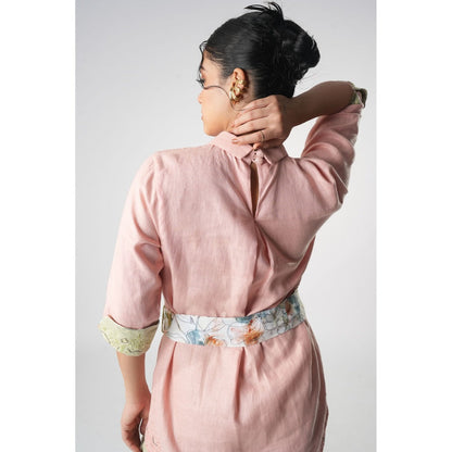 Orthodox Pink Hemp & Bamboo Top with Belt (Set of 2)
