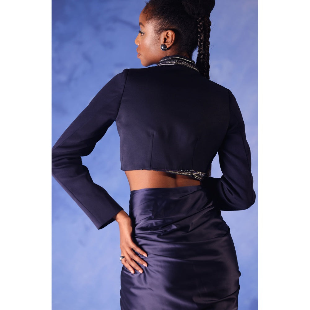 Orthodox Navy Blue Twilight Navy Crop Top