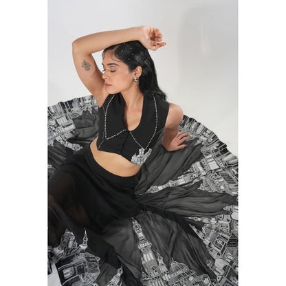 Orthodox Black Vest Top