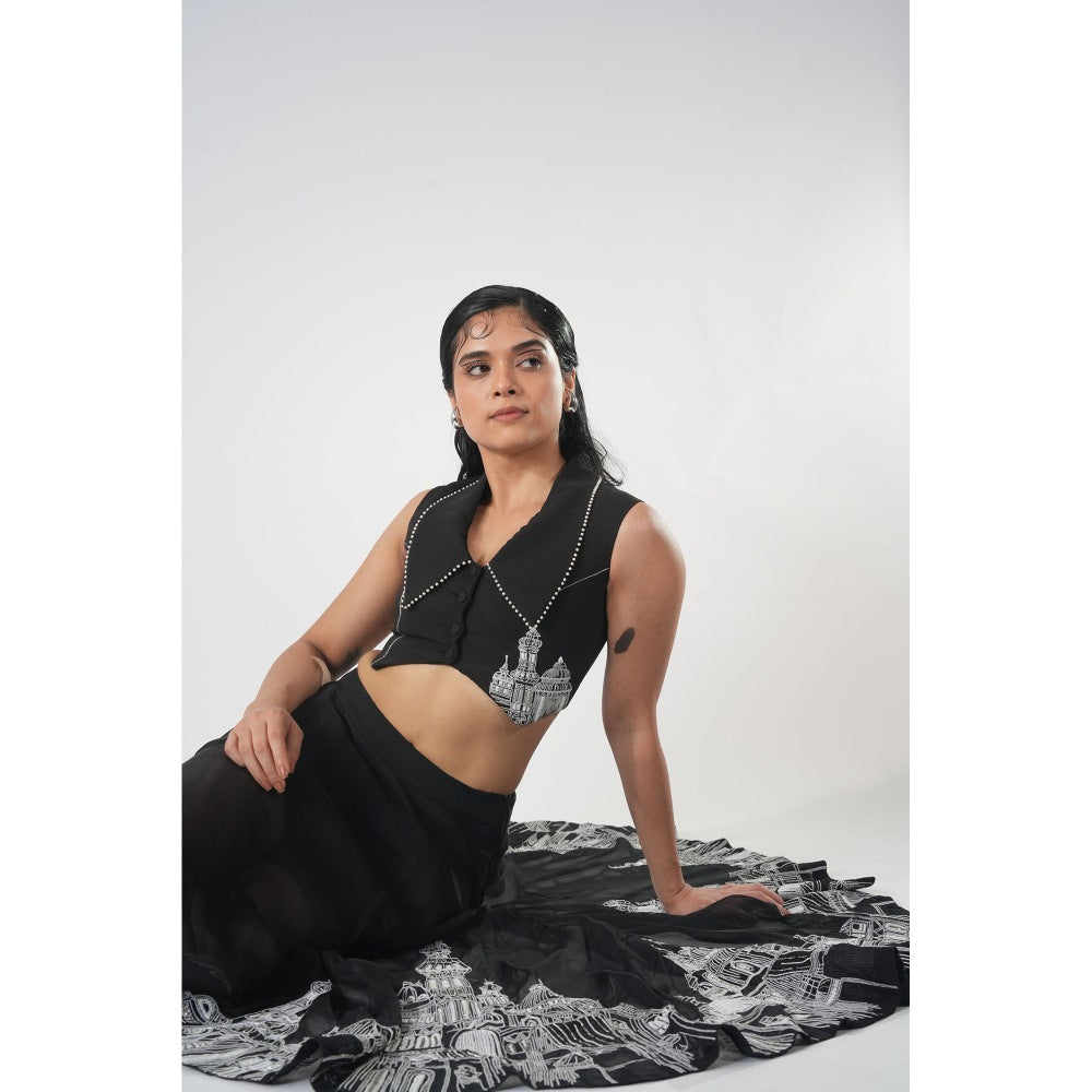 Orthodox Black Vest Top