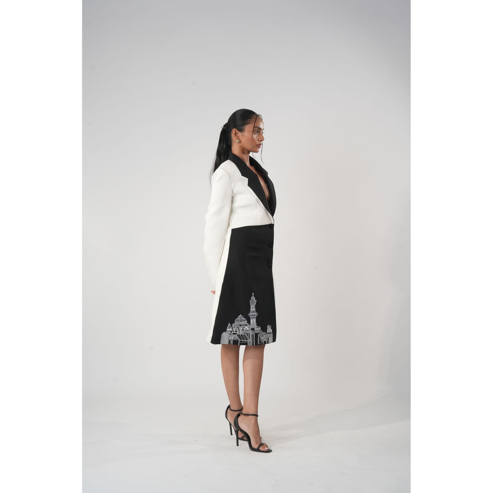 Orthodox White Blazer Midi Dress