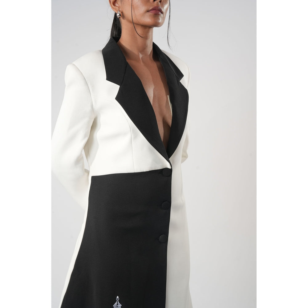 Orthodox White Blazer Midi Dress