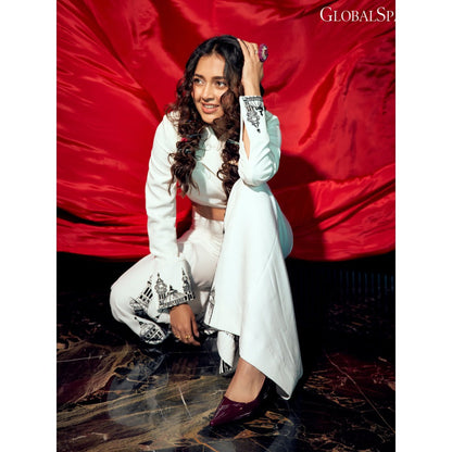 Orthodox White Elegant Pleated Trousers