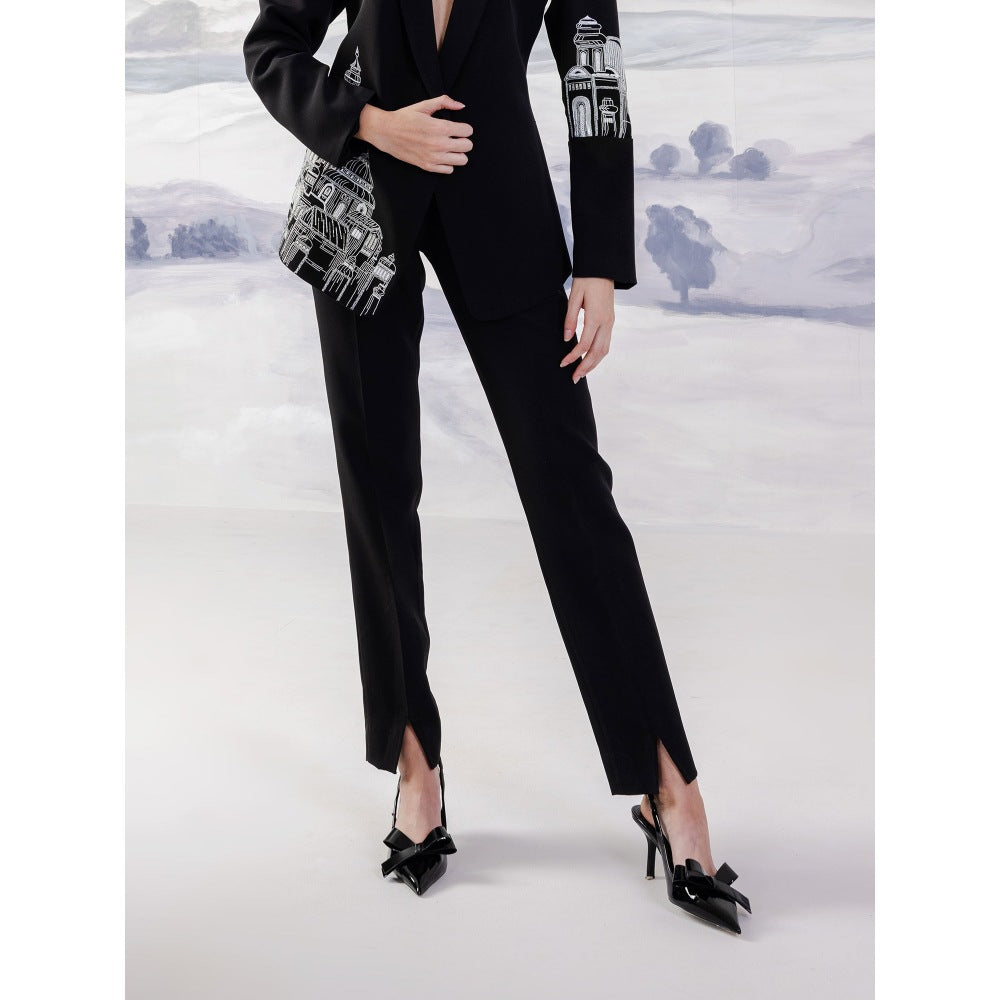 Orthodox Black Romanesque Straight Fit Elegance Pant