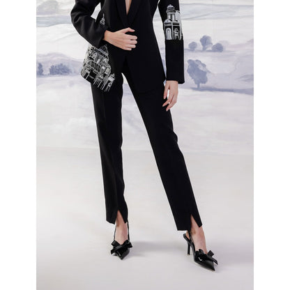 Orthodox Black Romanesque Straight Fit Elegance Pant