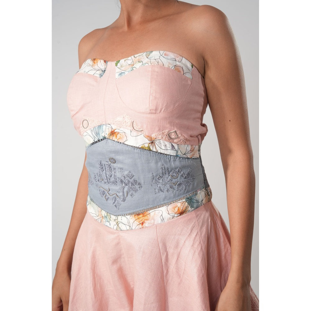 Orthodox Pink Whimsy Playsuit with Embroidery