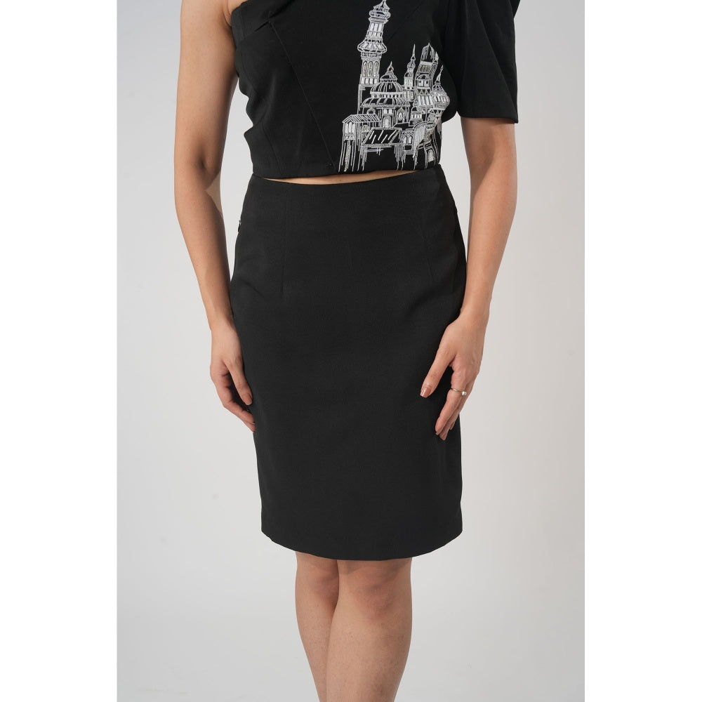 Orthodox Black Smooth Elegance with Oculus Twirl Skirt