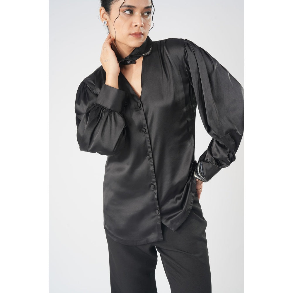Orthodox Black Dual High Neck Shirt