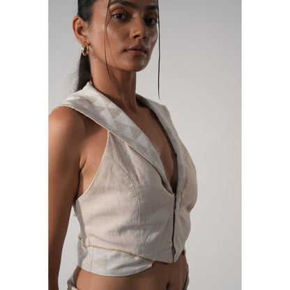 Orthodox Ivory Hemp & Bamboo Crop Top