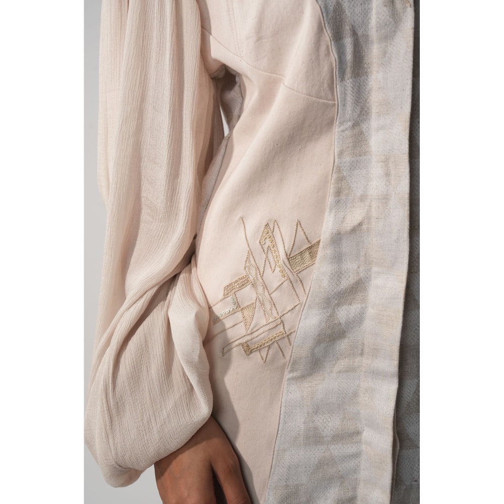 Orthodox Ivory Triangle Print Hemp Shirt