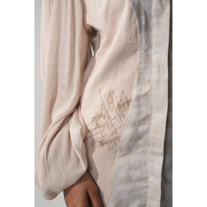 Orthodox Ivory Triangle Print Hemp Shirt