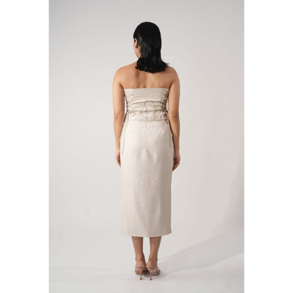 Orthodox Beige Nurturer Embroidered Skirt