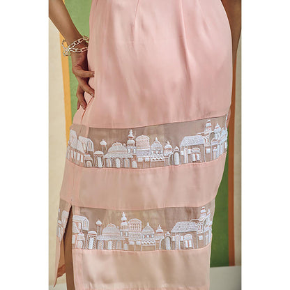 Orthodox Segment Pink Midi Skirt