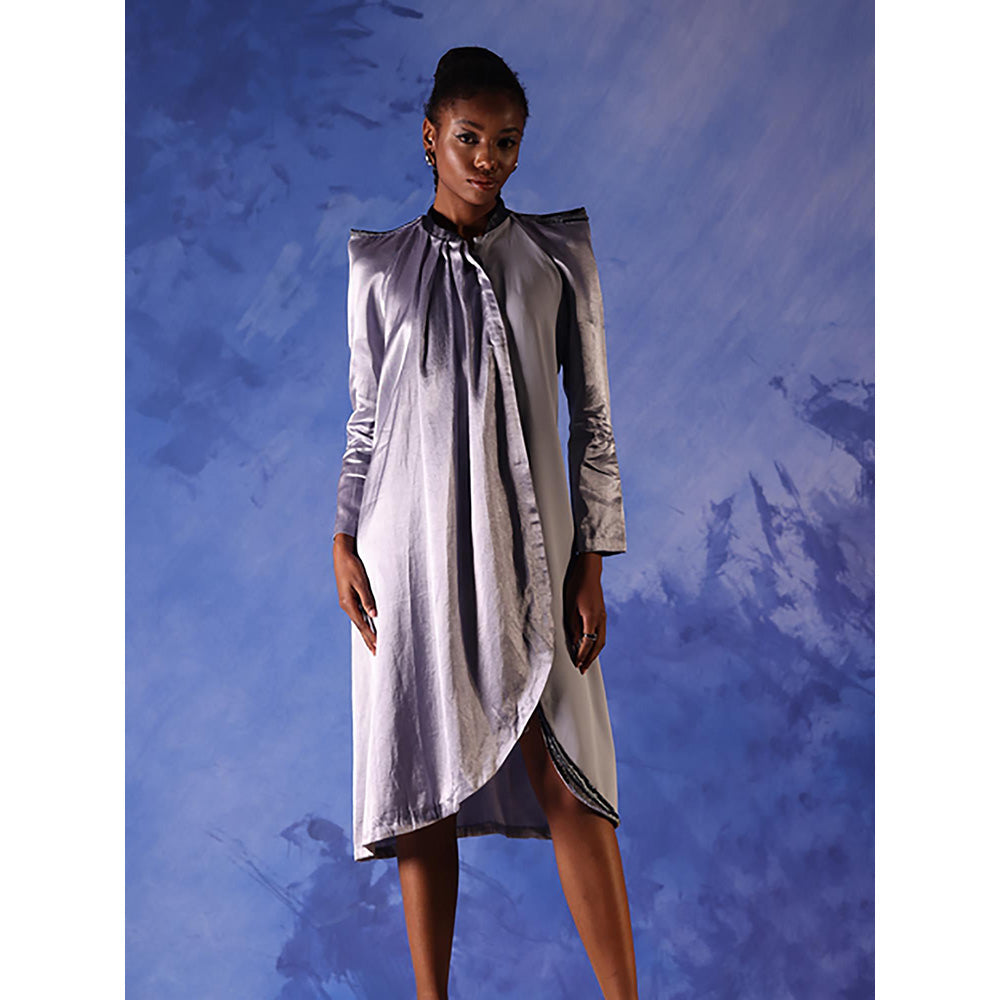 Orthodox Nafisa Padded Shoulder Grey Wrap