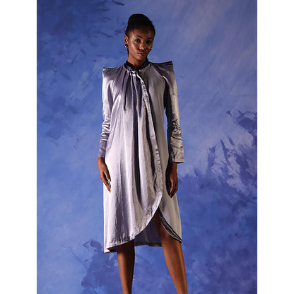 Orthodox Nafisa Padded Shoulder Grey Wrap