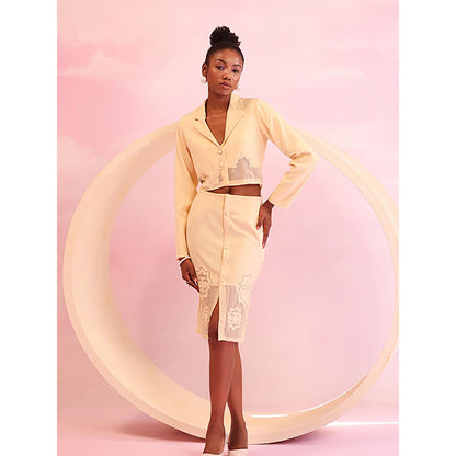 Orthodox Garden Etch Pencil Skirt