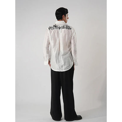 Orthodox Veneziano White Cotton Silk Shirt