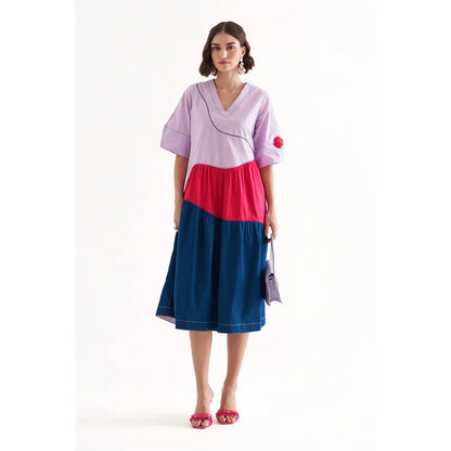 Our Love Omg Multi Colour Midi Dress