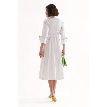 Our Love Ce La Vie Dress White Cotton Midi Dress