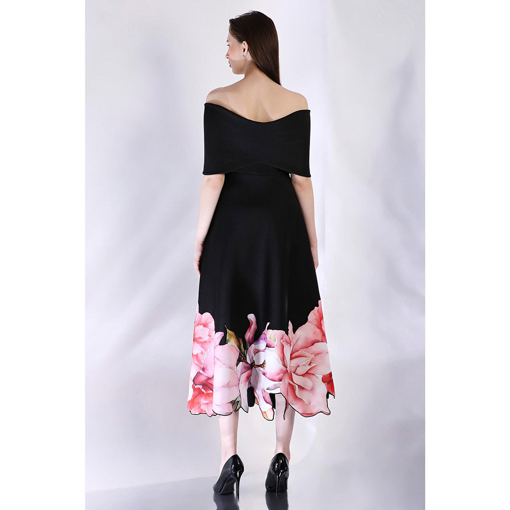 Ozeqo Womens Black Dress with Wrap (Set of 2)