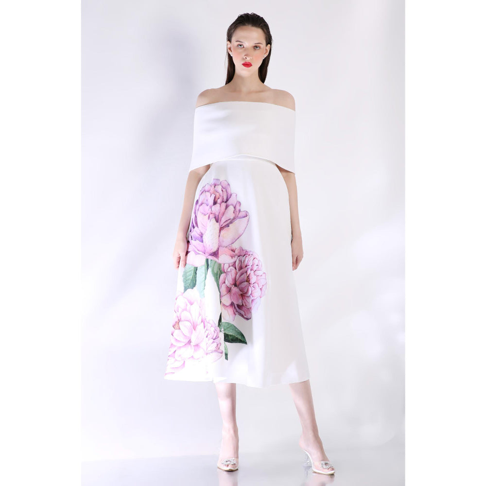 Ozeqo Womens White Dress with Wrap (Set of 2)