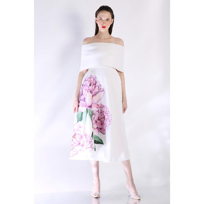 Ozeqo Womens White Dress with Wrap (Set of 2)