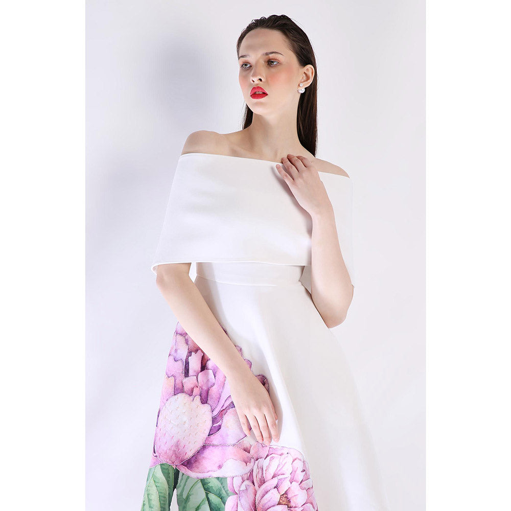Ozeqo Womens White Dress with Wrap (Set of 2)
