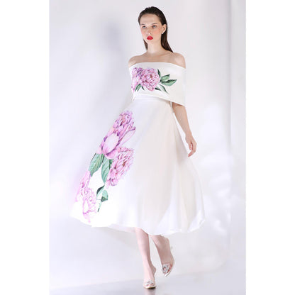 Ozeqo Womens White Dress with Wrap (Set of 2)