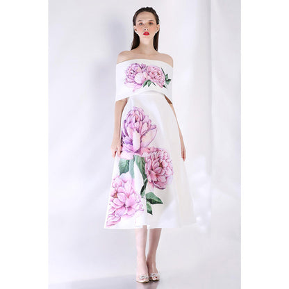 Ozeqo Womens White Dress with Wrap (Set of 2)